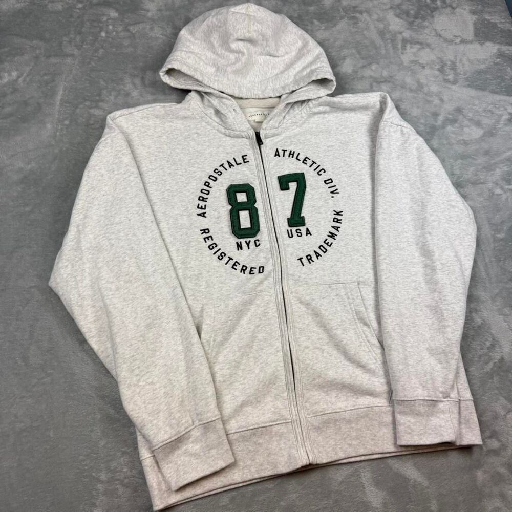 Aeropostale Men's Grey Hoodie